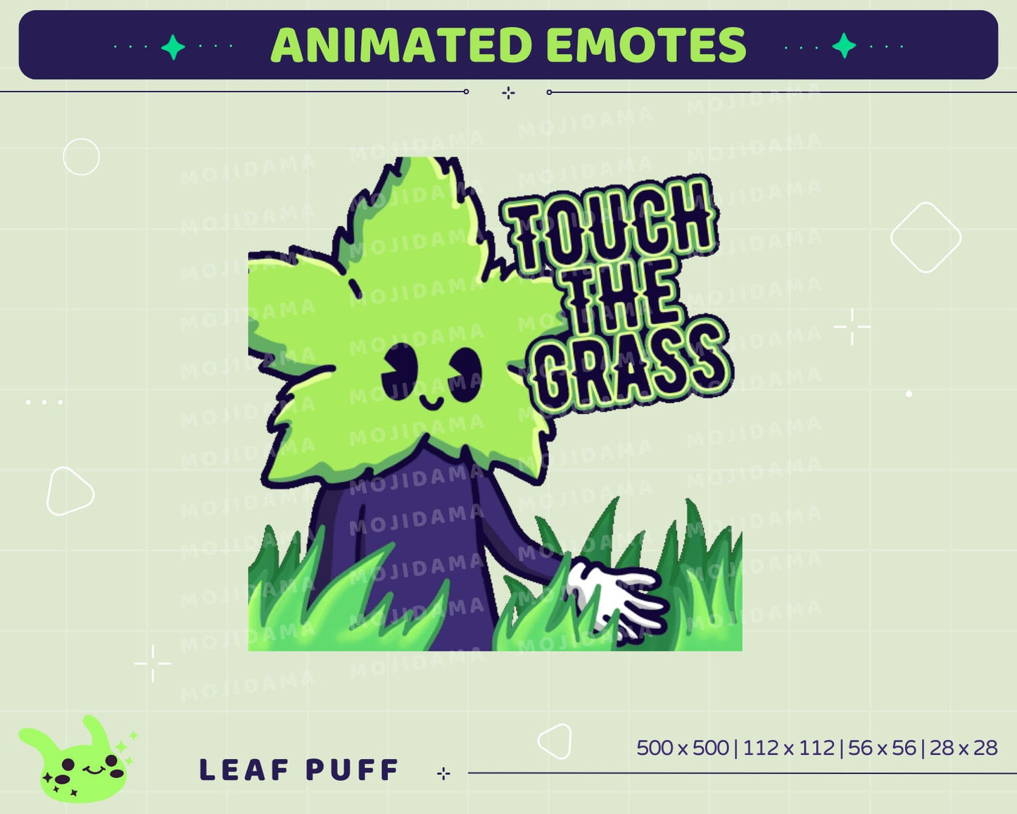 Leaf Emotes Animation Bundle: Funny Plant Twitch Stream Pack (GIF)