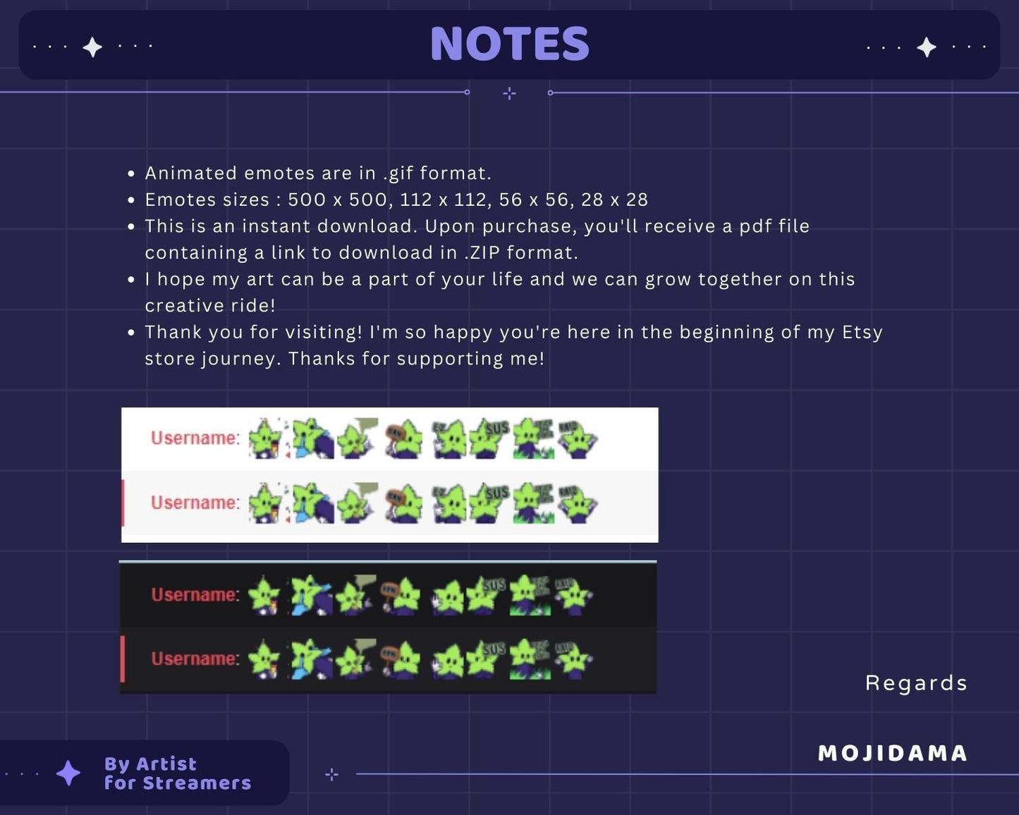 Leaf Emotes Animation Bundle: Funny Plant Twitch Stream Pack (GIF)