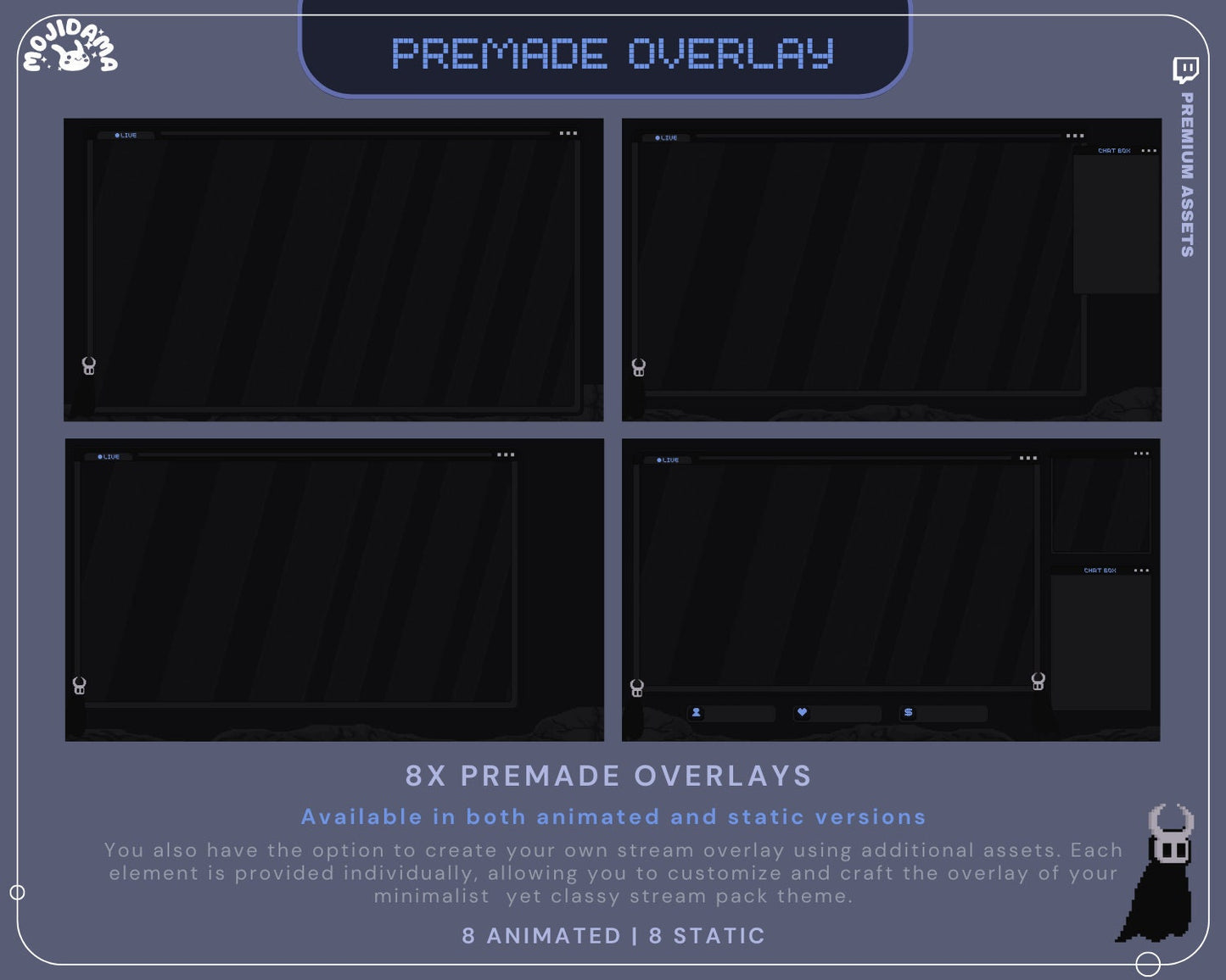 Halloween Stream Animation Overlay Animated Ghost Twitch Streaming Full Package Dark Aesthetic Lofi Streamer Pack Cozy Bundle Spooky Demon