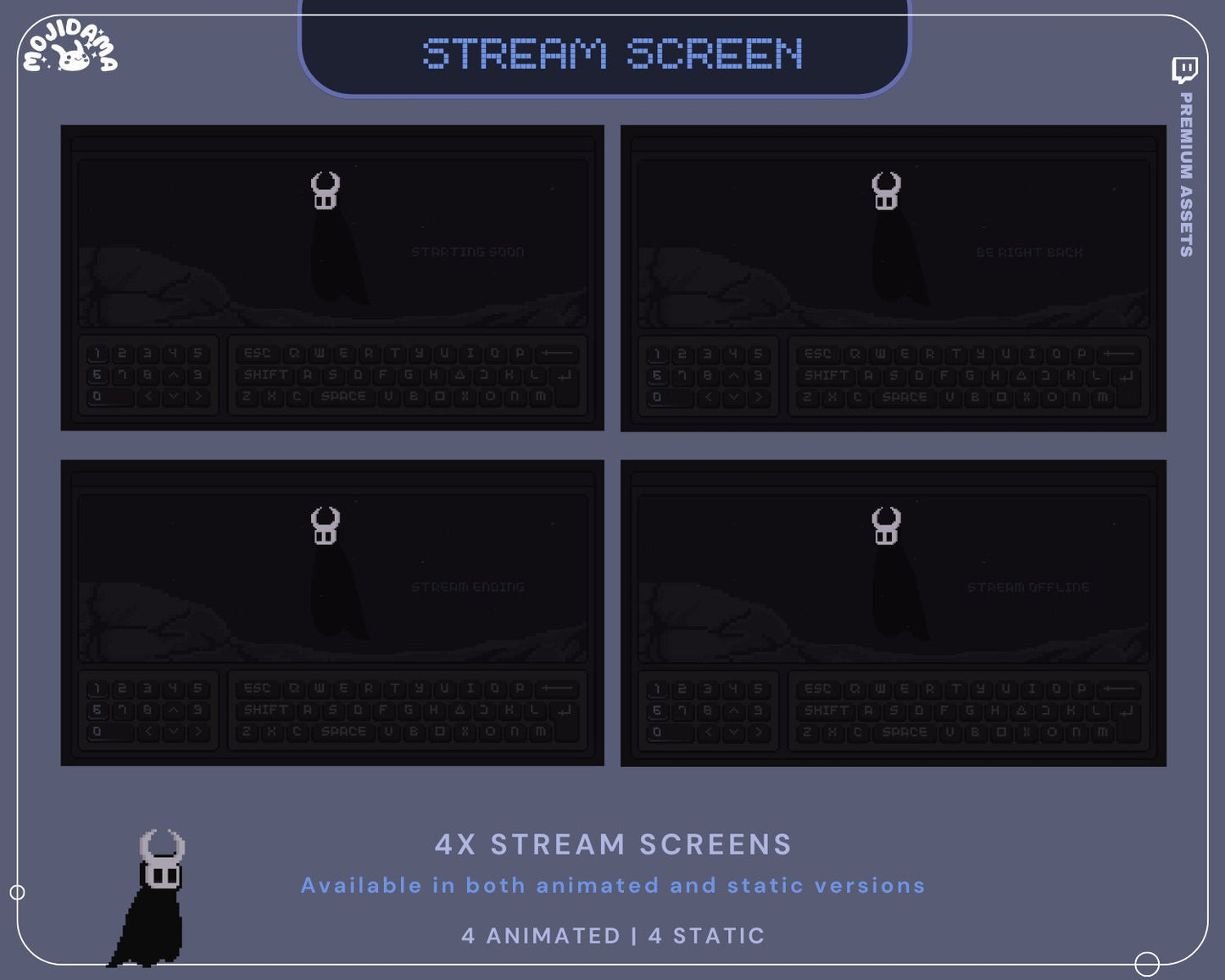 Halloween Stream Animation Overlay Animated Ghost Twitch Streaming Full Package Dark Aesthetic Lofi Streamer Pack Cozy Bundle Spooky Demon