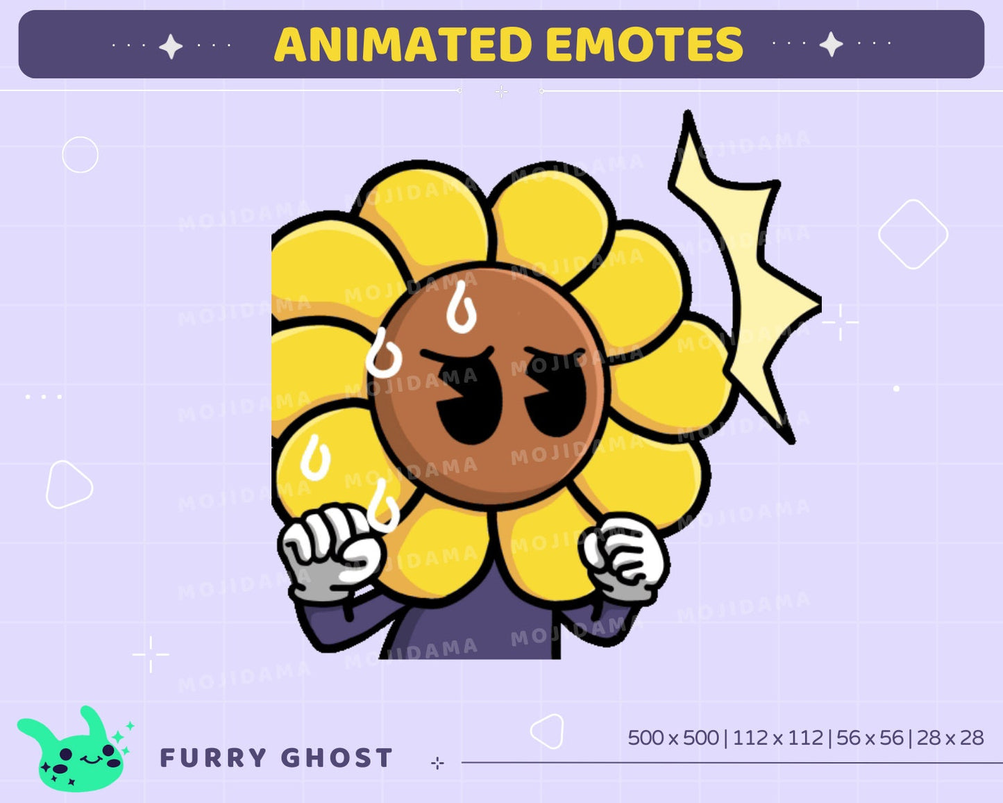 Flower Emotes Animation Funny Plant Animated Cute Emote Set Sus Sub Raid Ban Kawaii Yes Happy Sad Cat Bunny Twitch Kick Bundle Full Pack