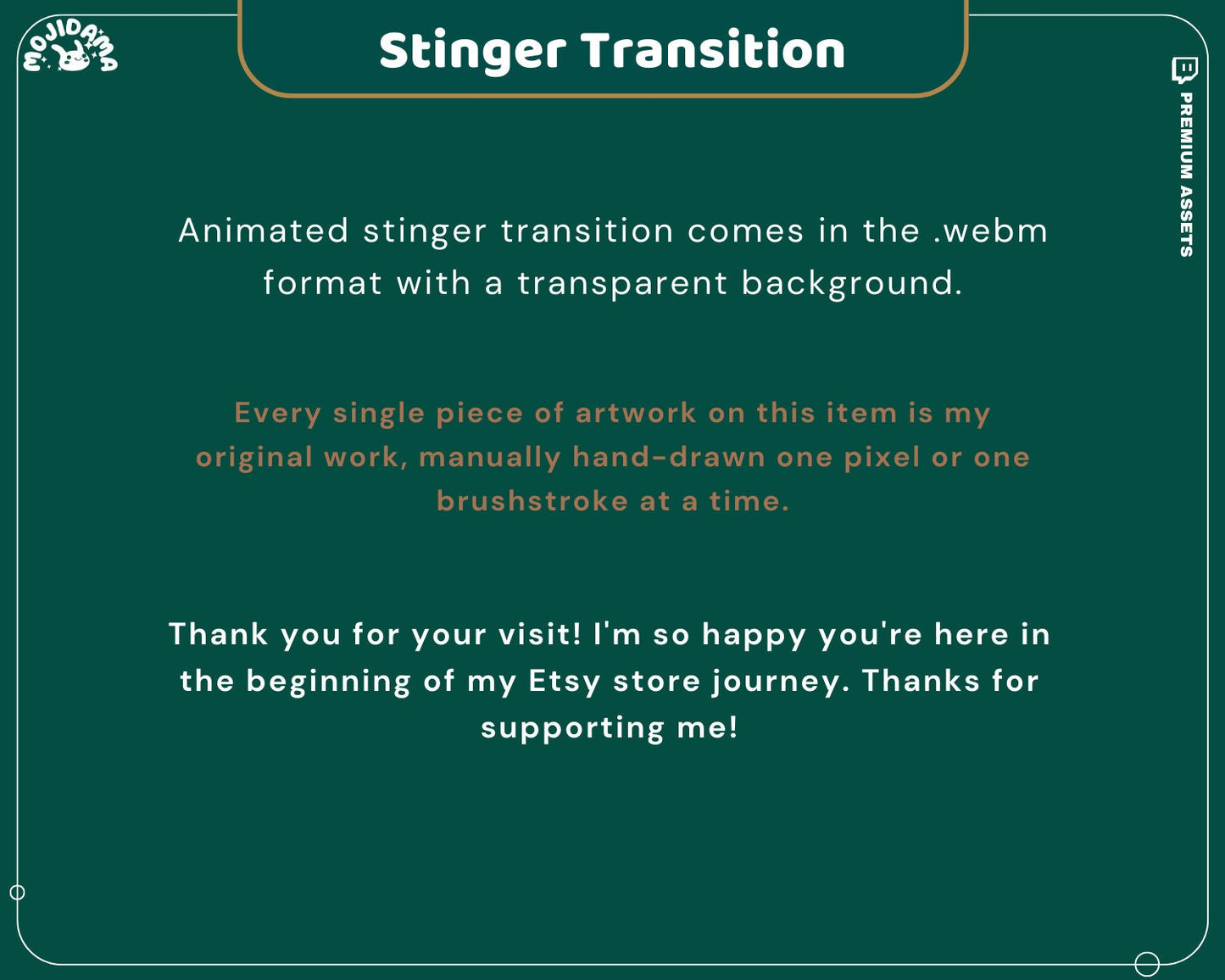 Galaxy Green Stinger Transition: Animated Twitch Overlay (Digital Download)