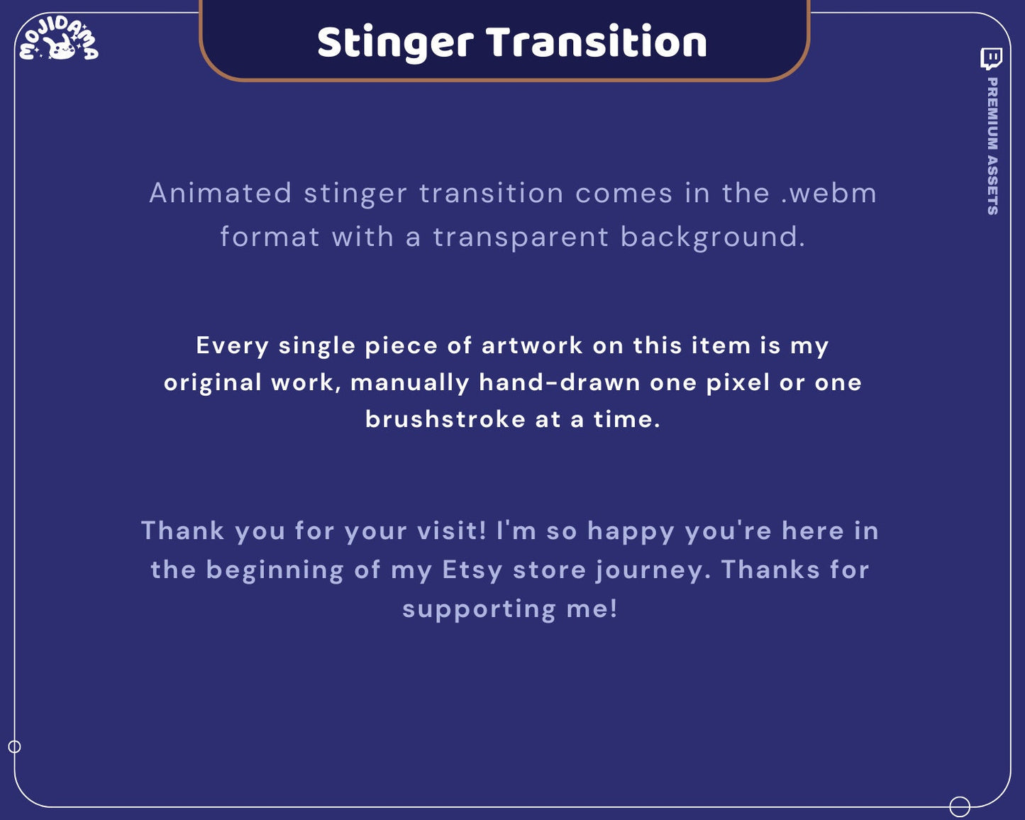 Space Twitch Stinger Transition: Cosmic Blue Animated Overlay (Digital Download)