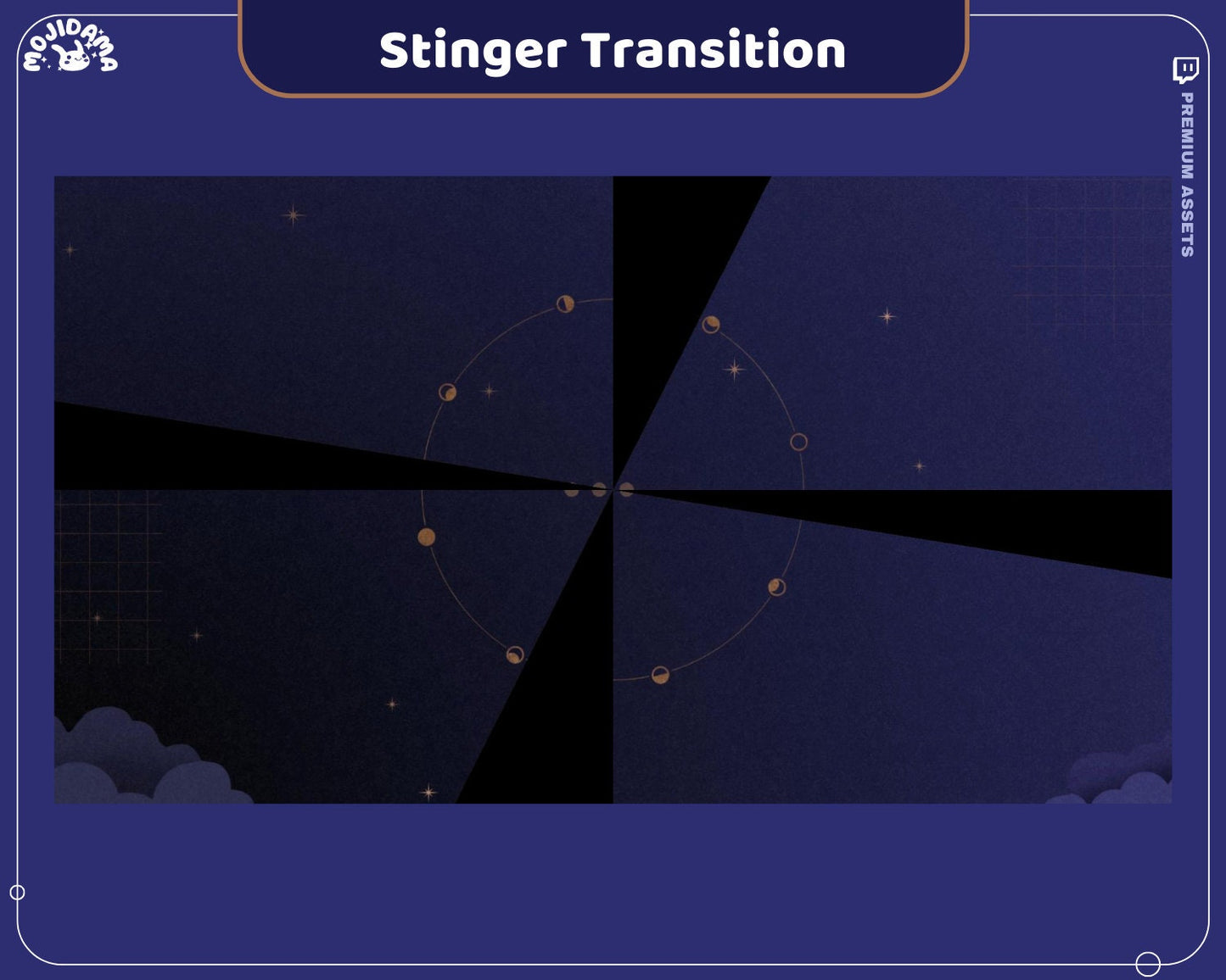 Space Twitch Stinger Transition: Cosmic Blue Animated Overlay (Digital Download)