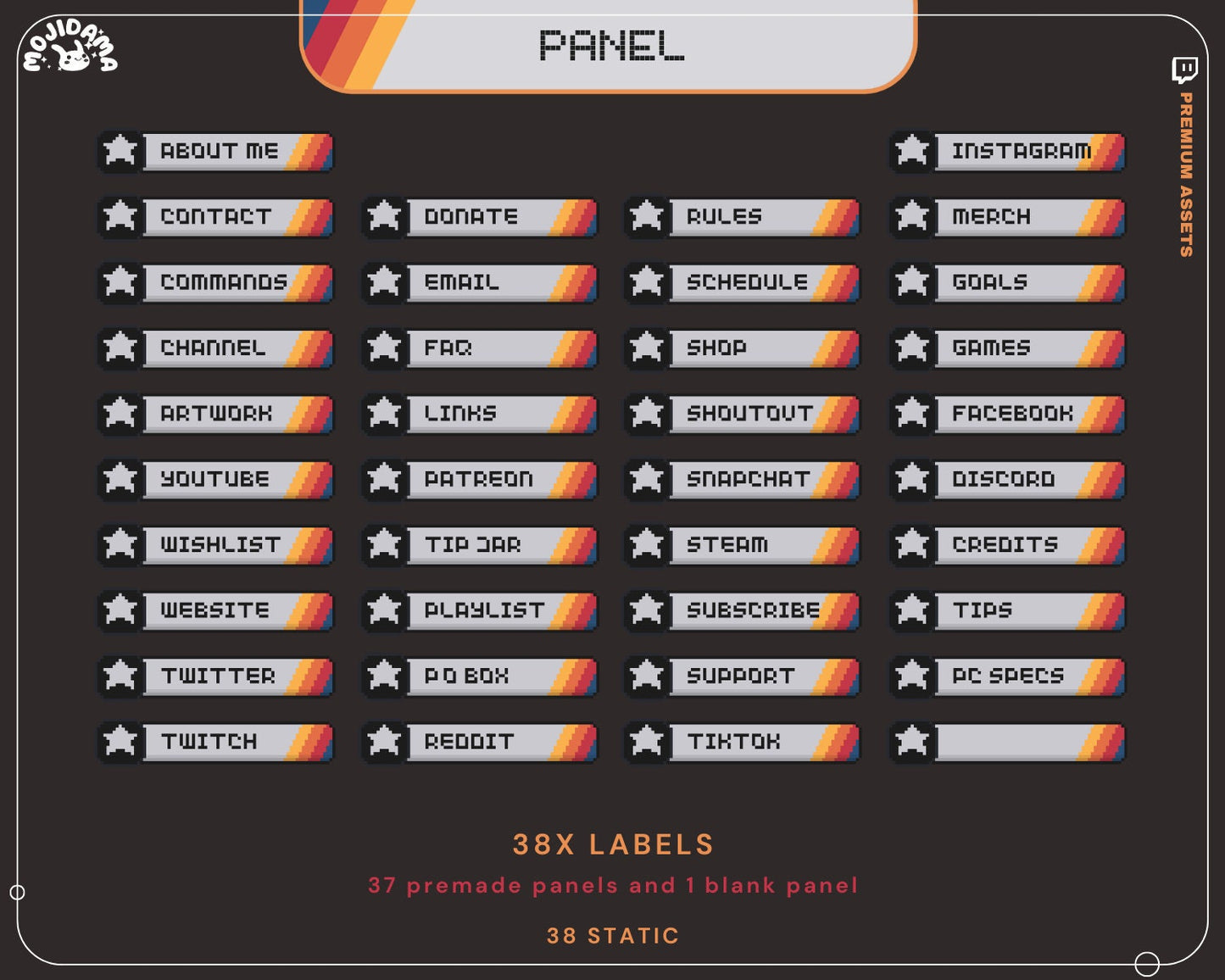 Space Twitch Stream Pack Animation: Y2K Galaxy Animated Overlays Streaming Vtuber Kick Youtube Obs