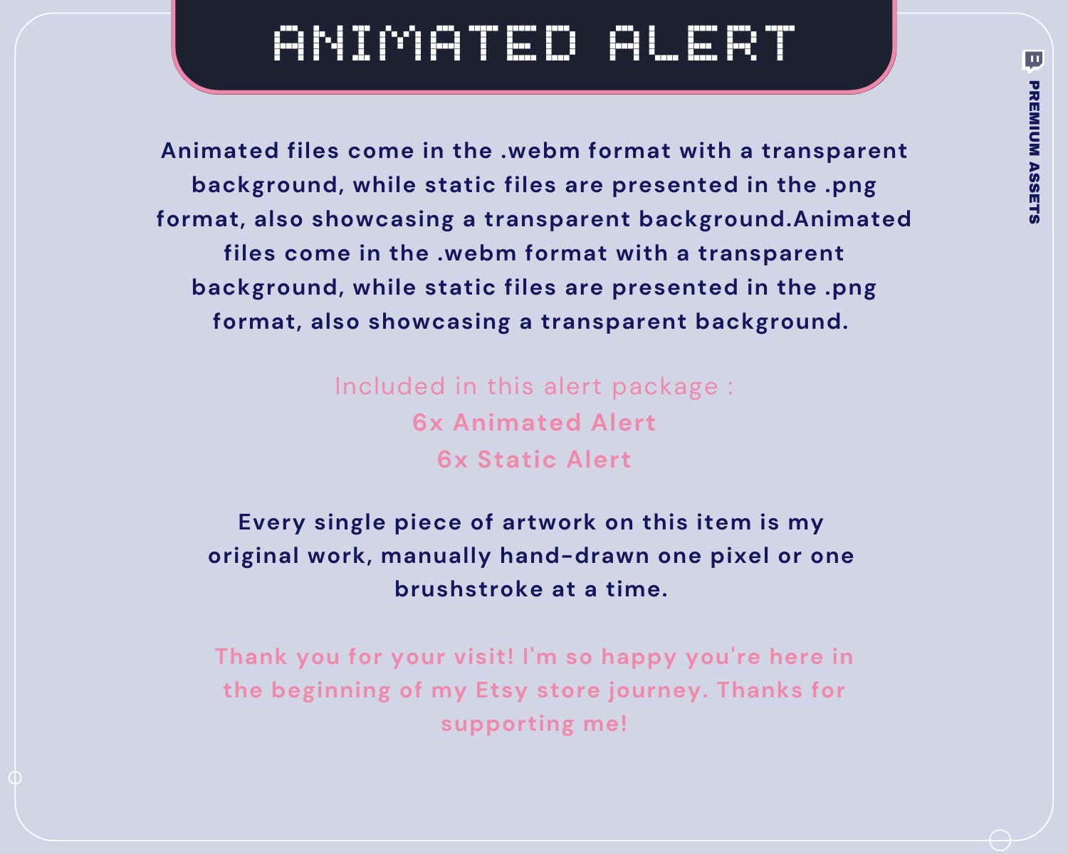 Bunny Rabbit Animated Twitch Stream Alerts: Y2K Style (Digital Download)