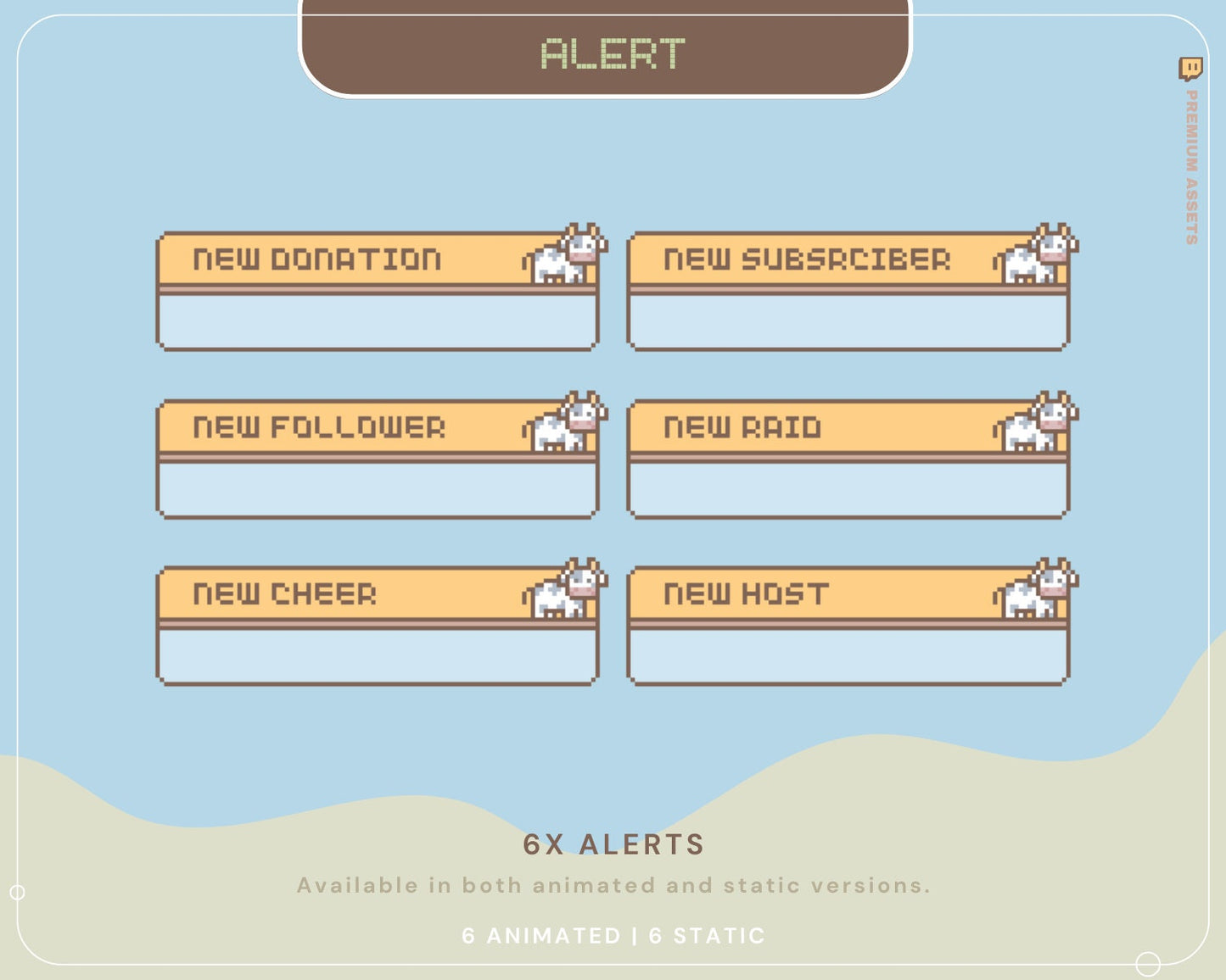 Animation Stream Pack Overlay Lofi Twitch Animated Full Streaming Package Farming Game Duck Cow Cat Cozy Aesthetic Vtubber Bundle Chatting