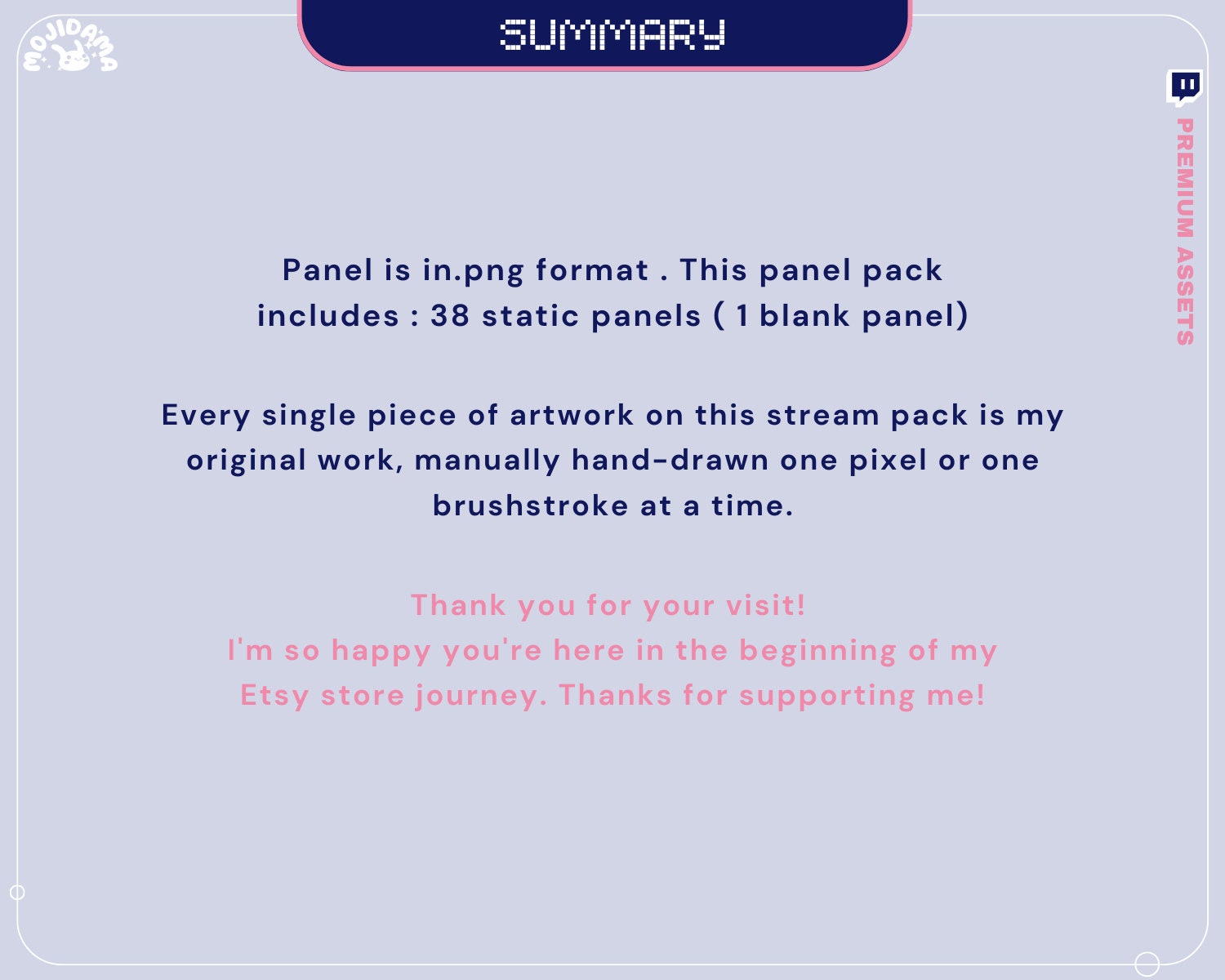 Bunny Pixel Art Stream Panels: 38 Cozy Twitch Graphics (Digital Download)