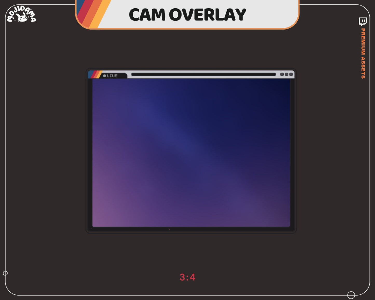Y2K Space Field Cam Overlay: Animated Galaxy Stream Package (Digital Download)