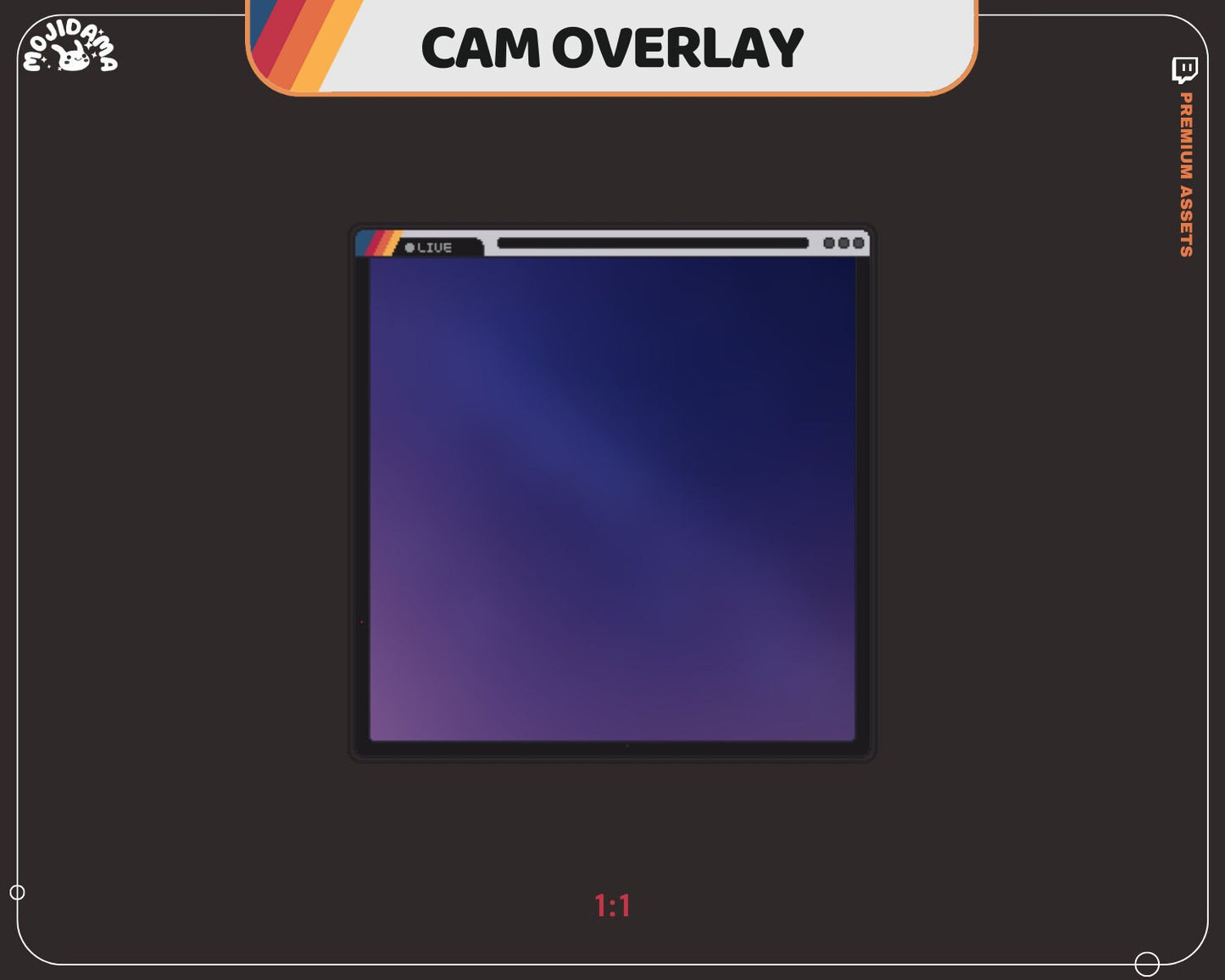 Y2K Space Field Cam Overlay: Animated Galaxy Stream Package (Digital Download)