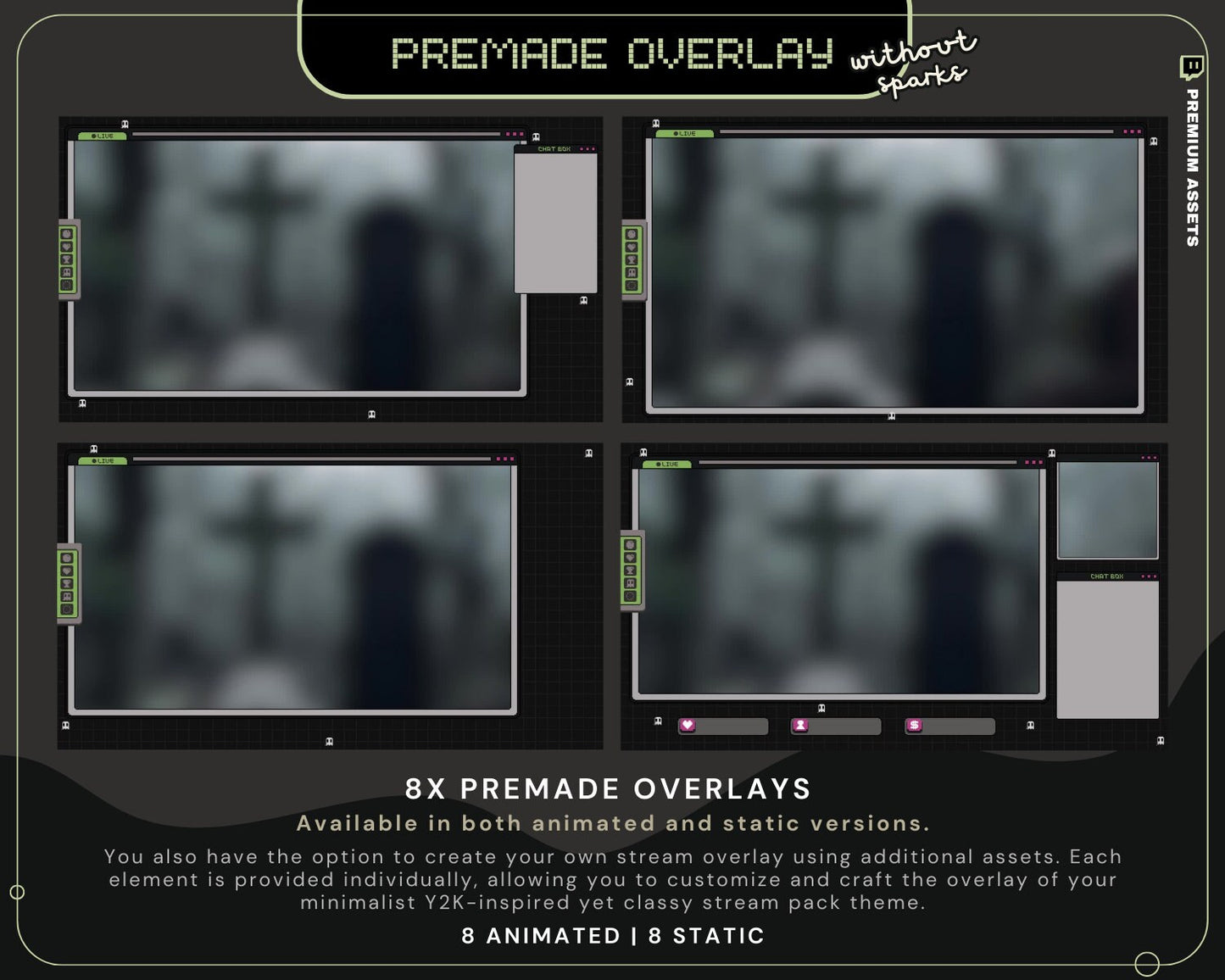 Halloween Ghost Stream Pack: Twitch Y2K Animated Overlay Vtuber Streamer Spooky Kick Youtube Retro
