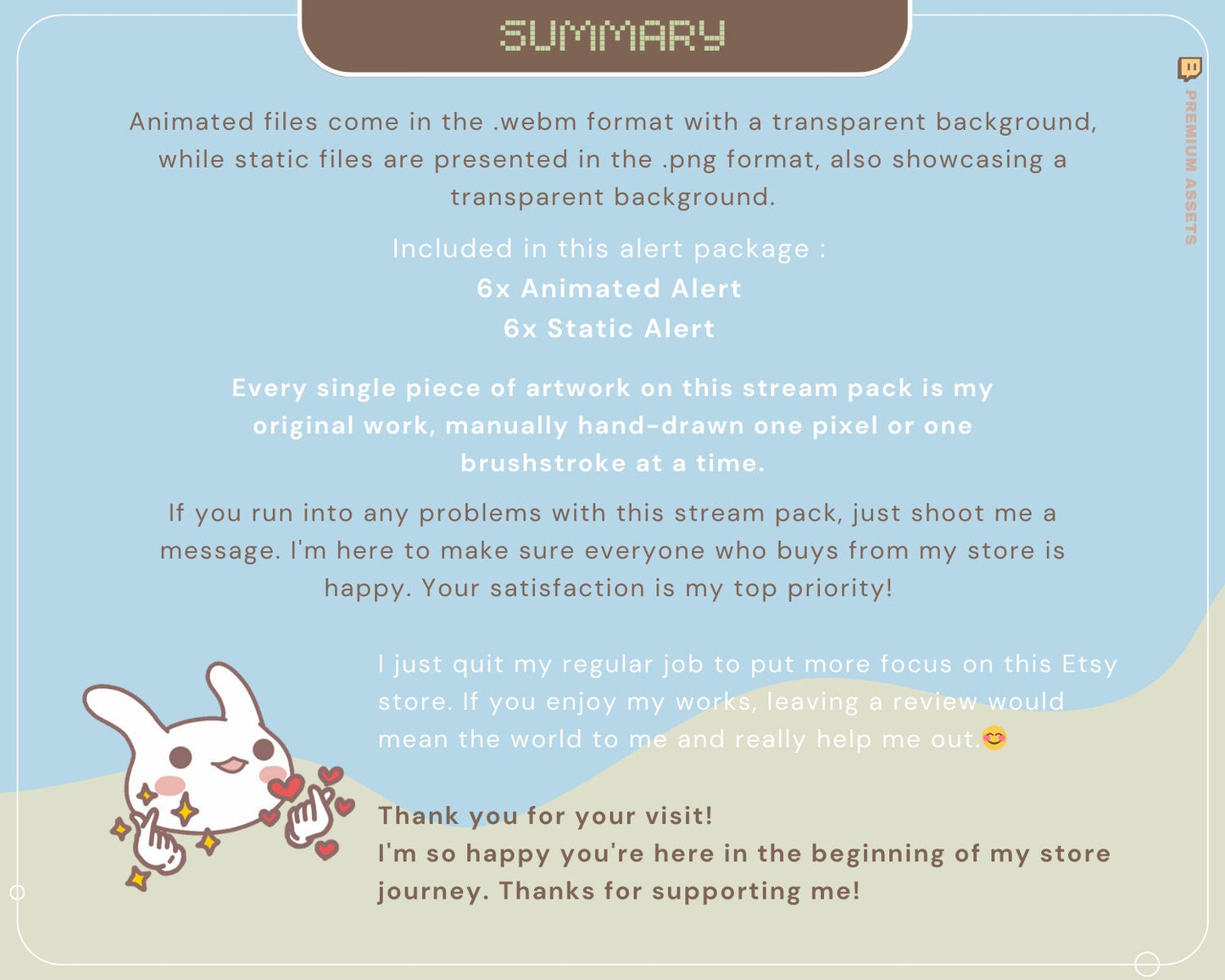 Y2K Party Farm Twitch Alerts: Animated Stream Overlay (Digital Download)