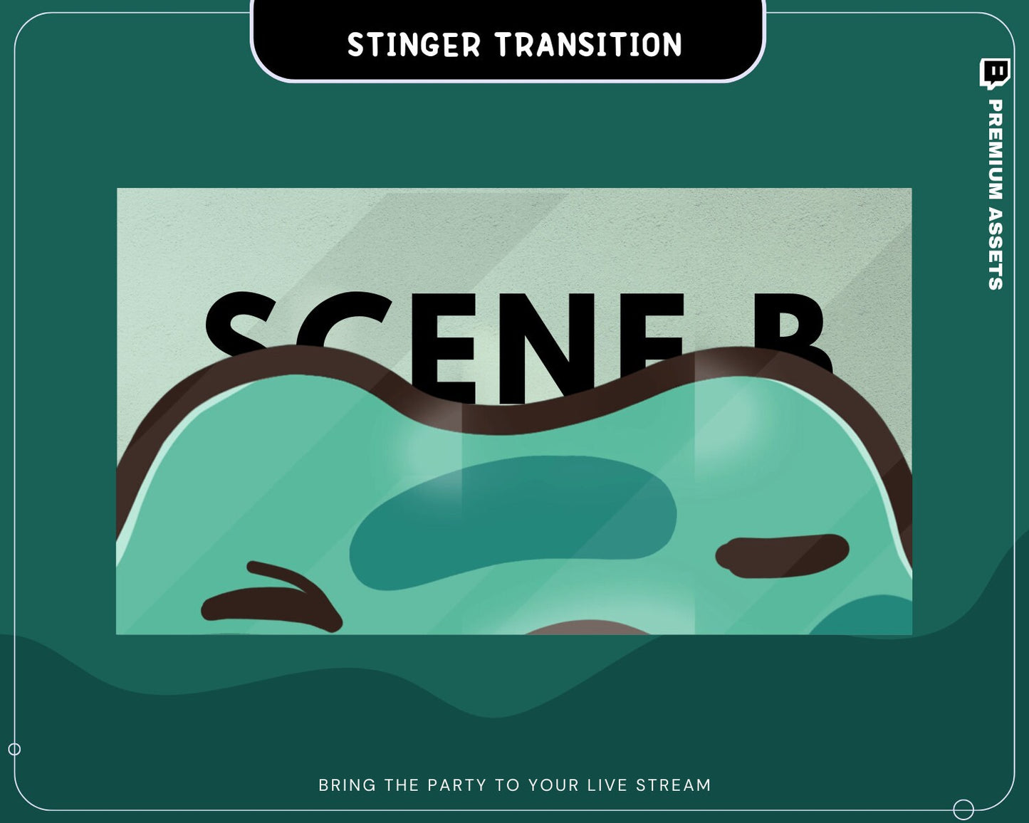 Not just your ordinary transition screen – our Frog Twitch Stinger Transition is a green, toadally unique addition to your stream overlays.