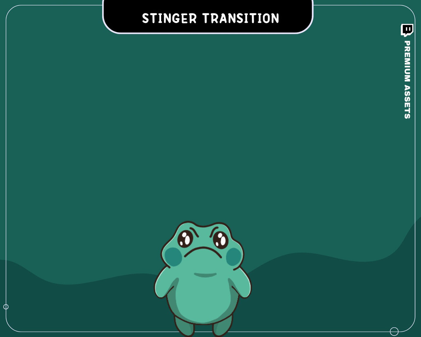 Frog Twitch Stinger Transition Obs Streamlabs Studio Cute Animation Toad Gaming Switch Scenes Screen Green Funny Kawaii Vtuber Kick Youtube