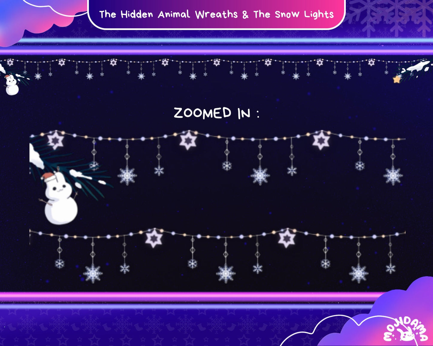 Personalize your Twitch space with Twitch Christmas Decor, featuring a variety of festive elements like Santa, snowmen, and more.