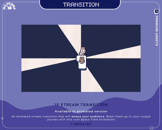 Blue Twitch Stinger Transition Animation Cat Overlay OBS Studio Streamlabs Animated Change Switch Screens Green Scenes Glitch Kick Youtube