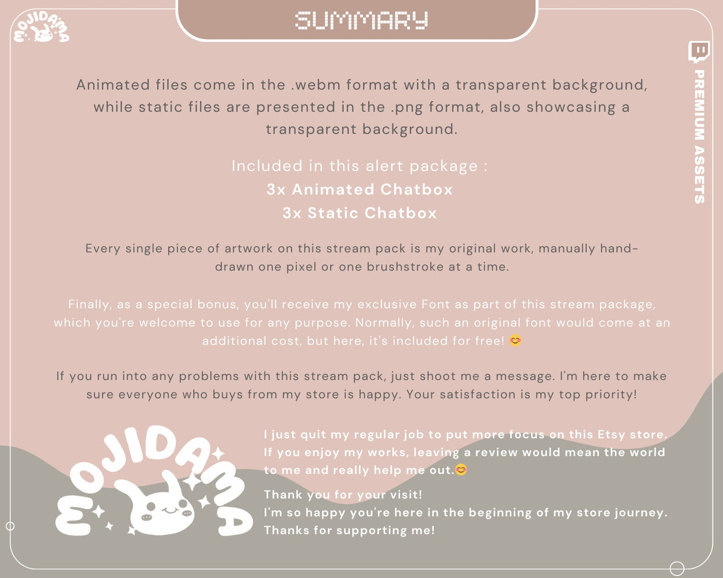 Cute Bear Twitch Chatbox Animation Overlays Animated Chat Obs Streamlabs Studio Stream Lofi Cozy Aesthetic Vtuber Kick Youtube Streaming
