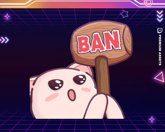 Cat Ban Emotes Animation Twitch Stream Emote Cute Kitty Funny Dancing Animal Animated Funny Streaming Youtube Kick Discord Emoji Meme Vtuber