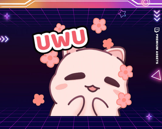 Cat Uwu Emotes Stream Animation Twitch Cute Kitty Funny Dancing Animal Animated Emote Funny Streaming Youtube Kick Discord Meme Vtuber