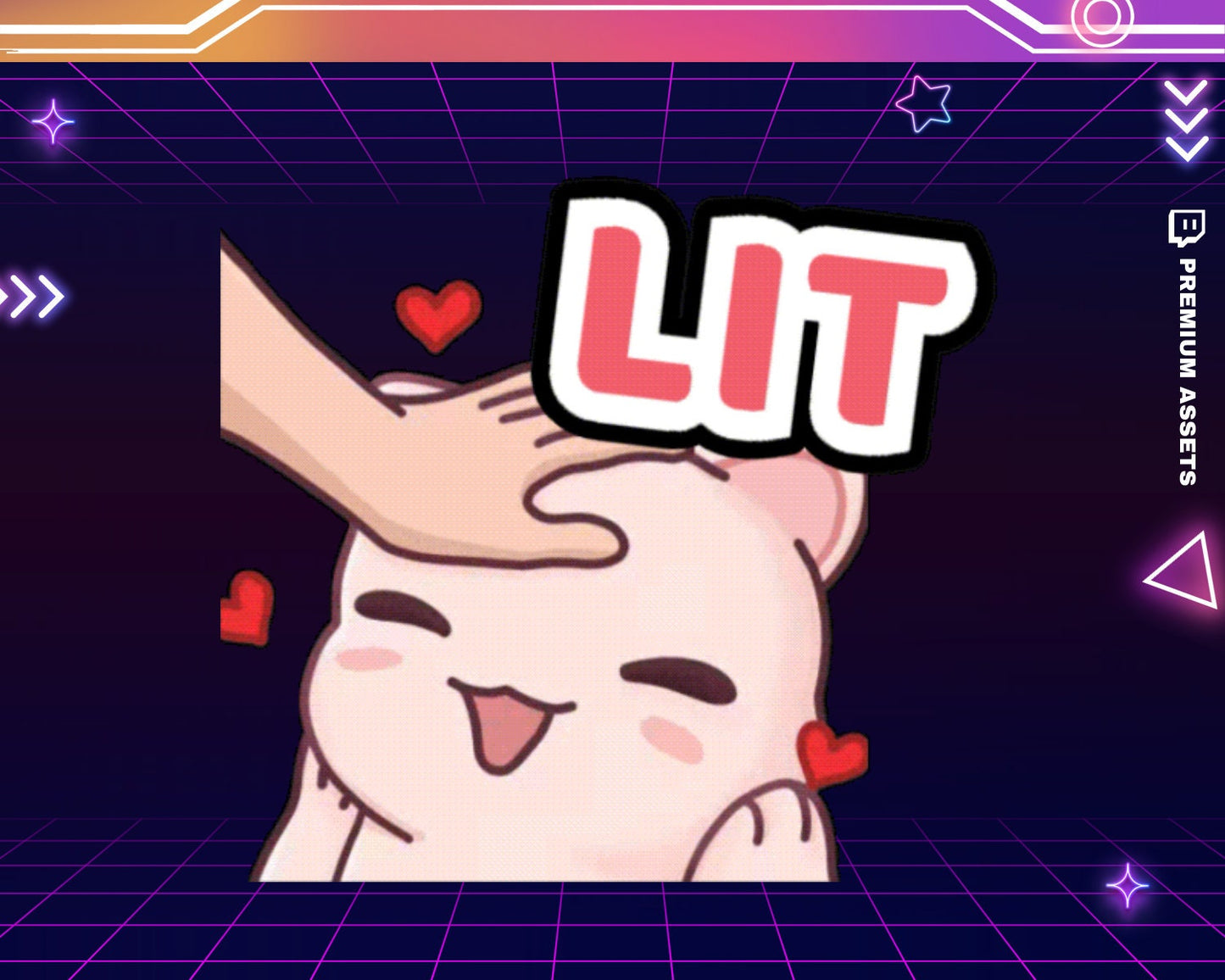 Lit Cat Animated Emote: Funny Twitch/Discord/YouTube Stream Emoji (Digital Download)