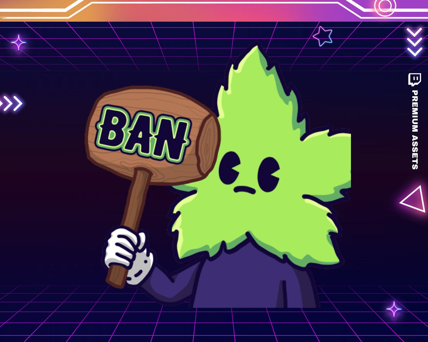 Ban Emotes Twitch Animation Stream Cute Cat Bunny High Funny Dancing Animal Animated Emote Funny Streaming Youtube Kick Discord Meme Vtuber