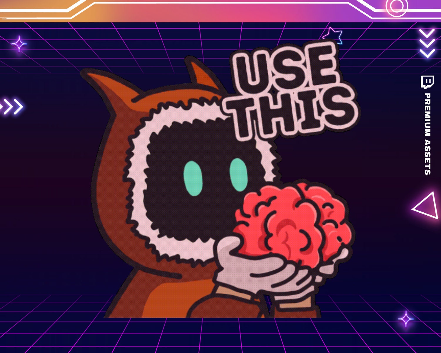 Brain Twitch Emotes Animation Cute Ghost Skull Stream Cat Halloween Funny Dancing Animated Streaming Youtube Kick Discord Vtuber Streamlabs