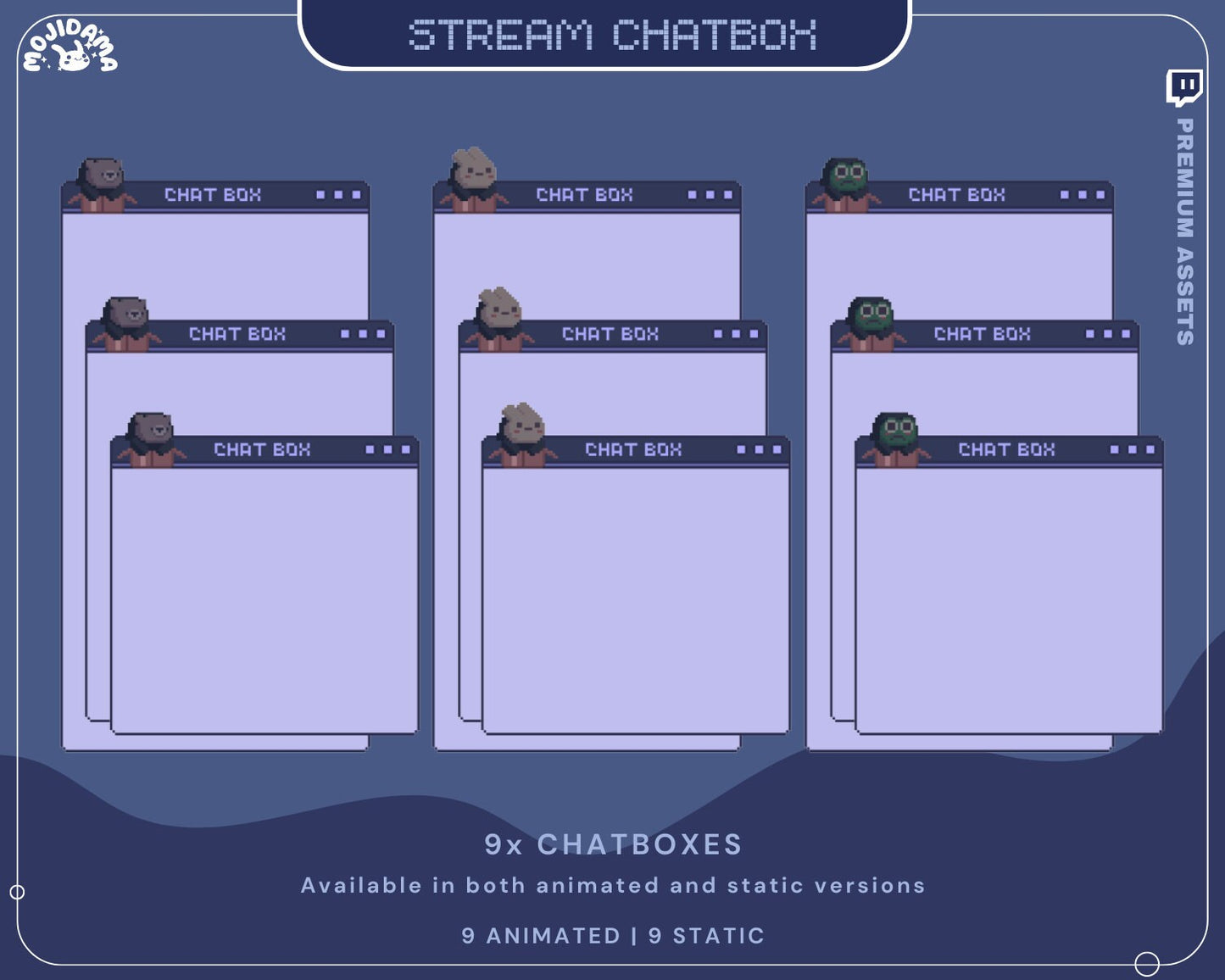 Halloween Ghost Twitch Overlay Stream Pack: Animated Bunny Bear Frog Vtuber Kick Youtube