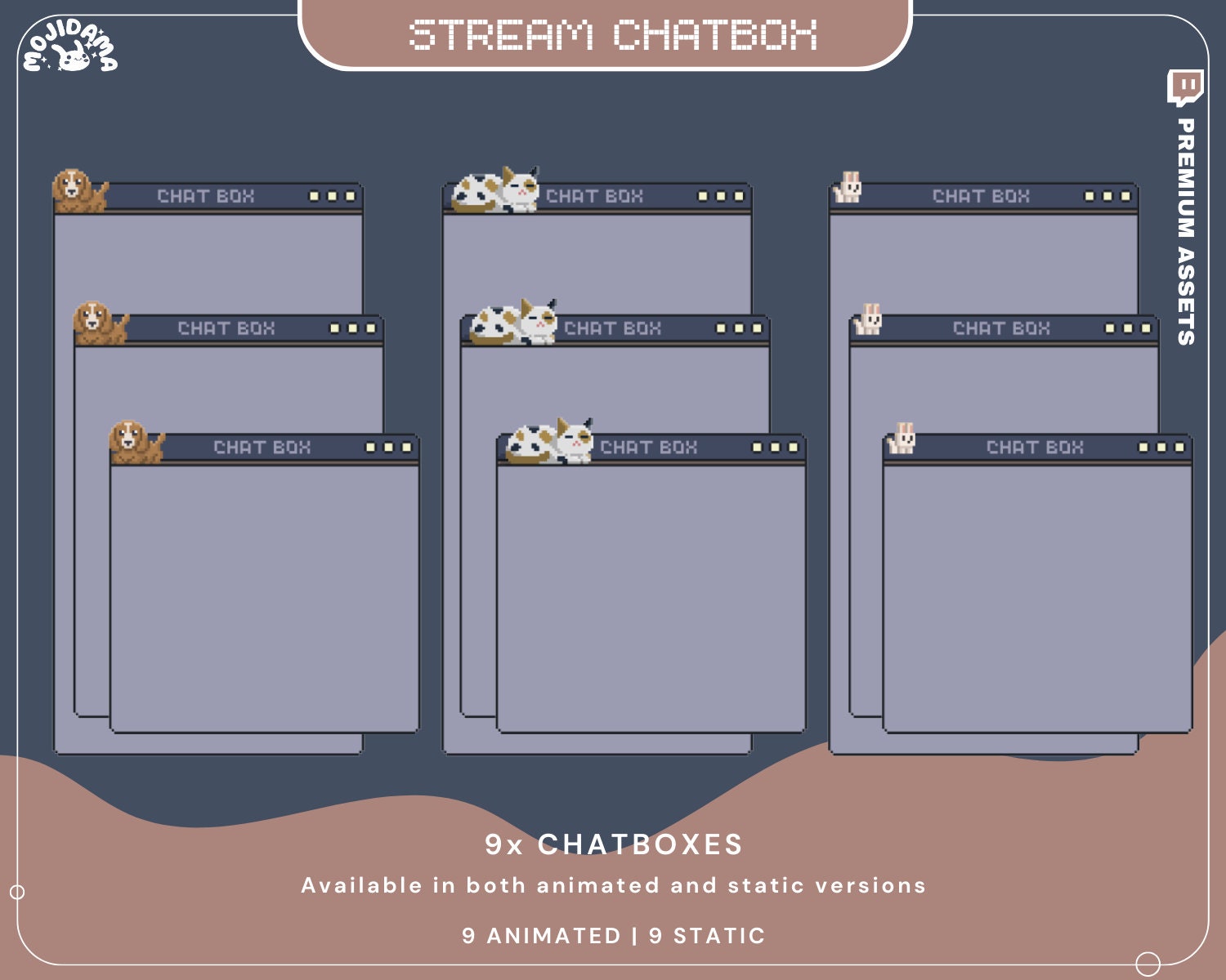 Create a warm and inviting stream setup with our cozy stream pack with our chat chatbox overlay animation