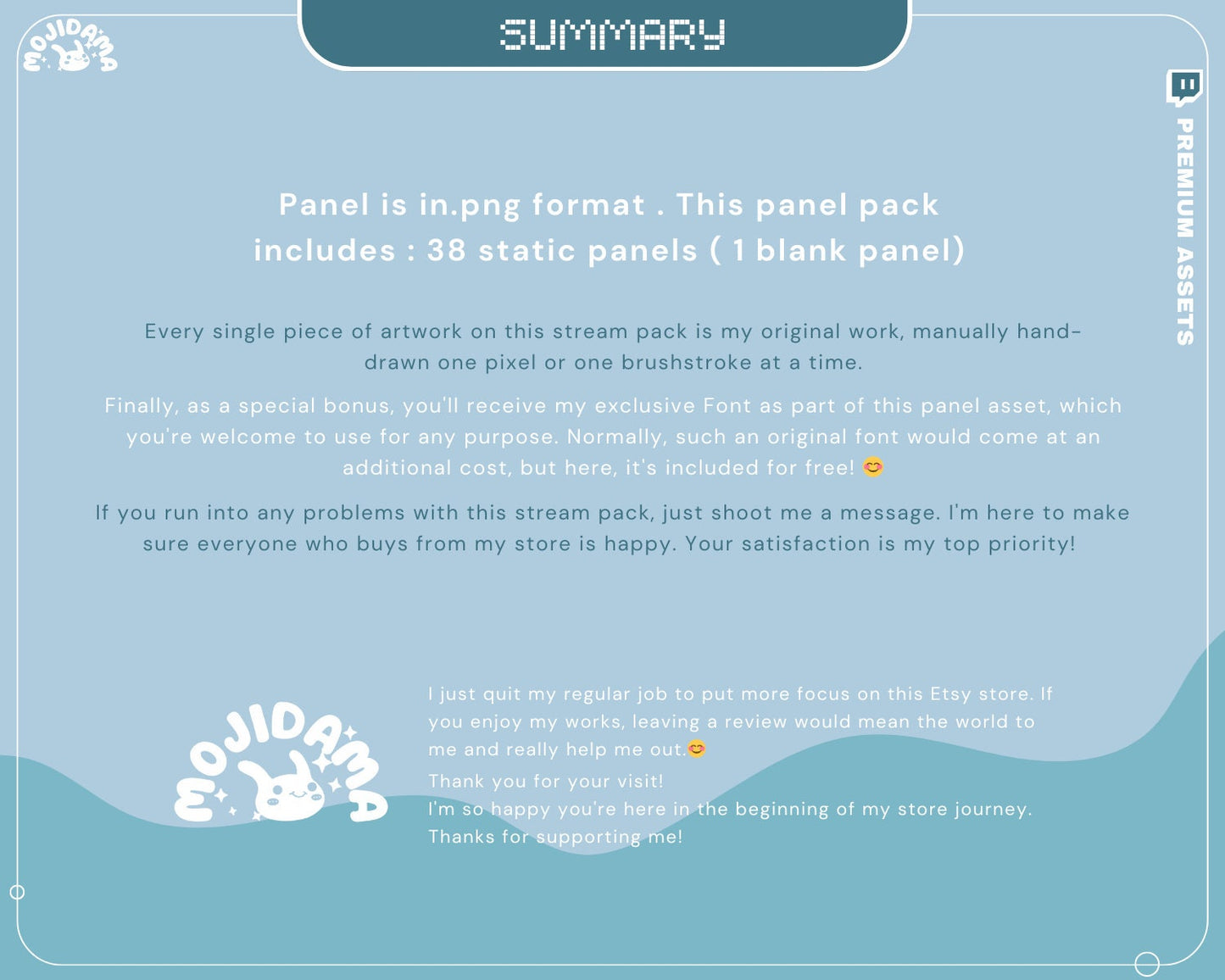 Cute Twitch Panel Frog Lake Sea Ocean Blue Green Aesthetic Panels Lofi Cat Stream Pixel Just Chatting Vtubber Streaming Kick Streamer Retro