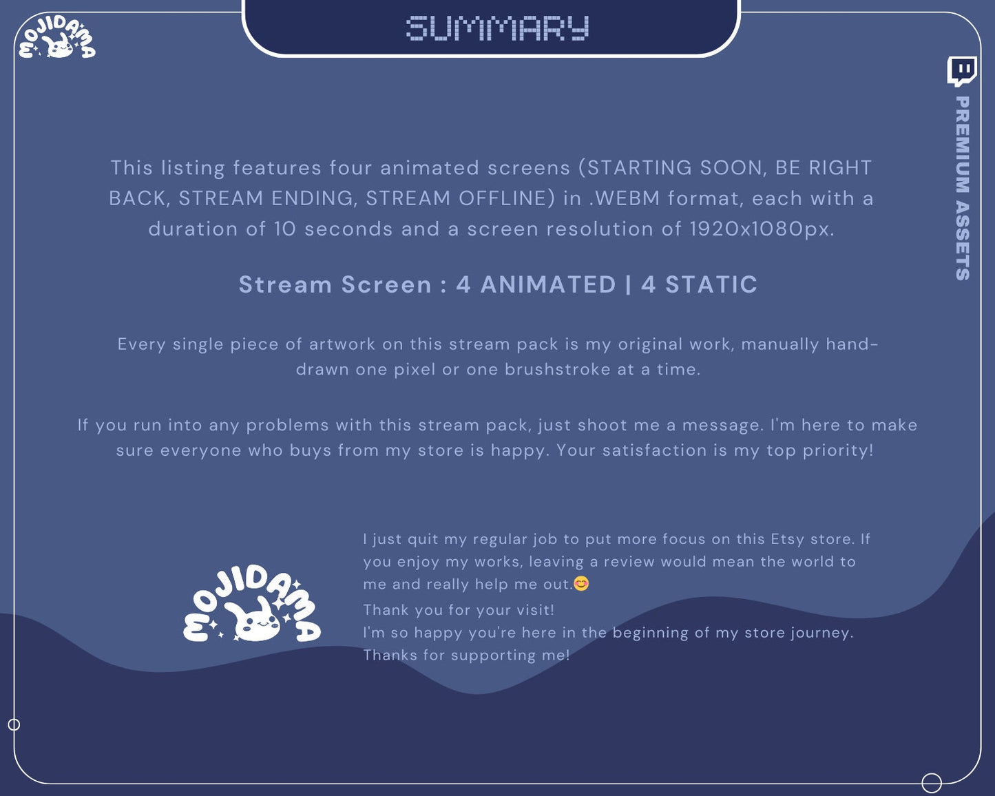 Ghost Twitch Screen Animation Overlay Bunny Frog Bear Lofi Stream Aesthetic Scene Animated Overlay Streamer Just Chatting Vtuber