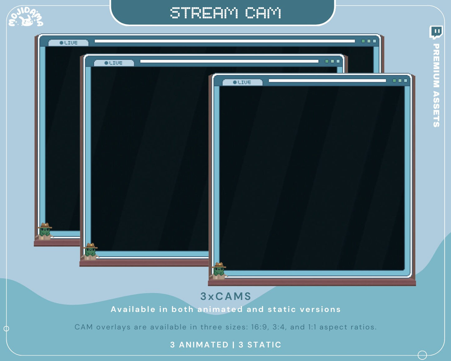 Transform your Twitch streams with a cozy overlay twitch lofi for a unique vibe with our Cam overlay asset