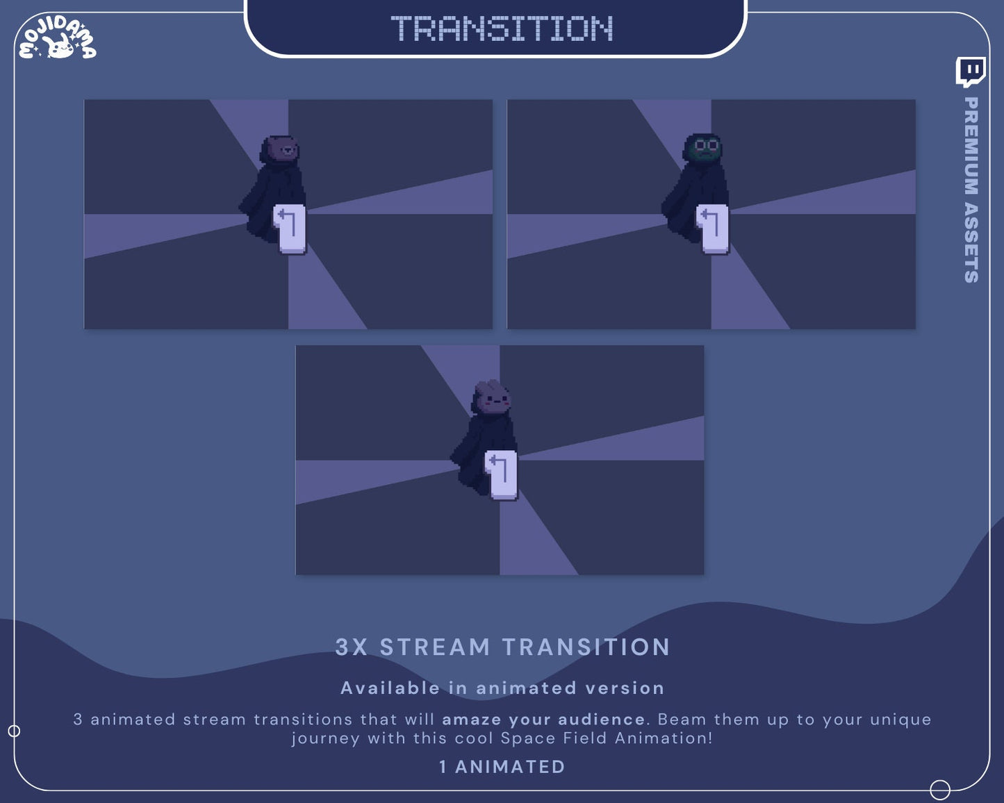 Halloween Ghost Twitch Overlay Stream Pack: Animated Bunny Bear Frog Vtuber Kick Youtube