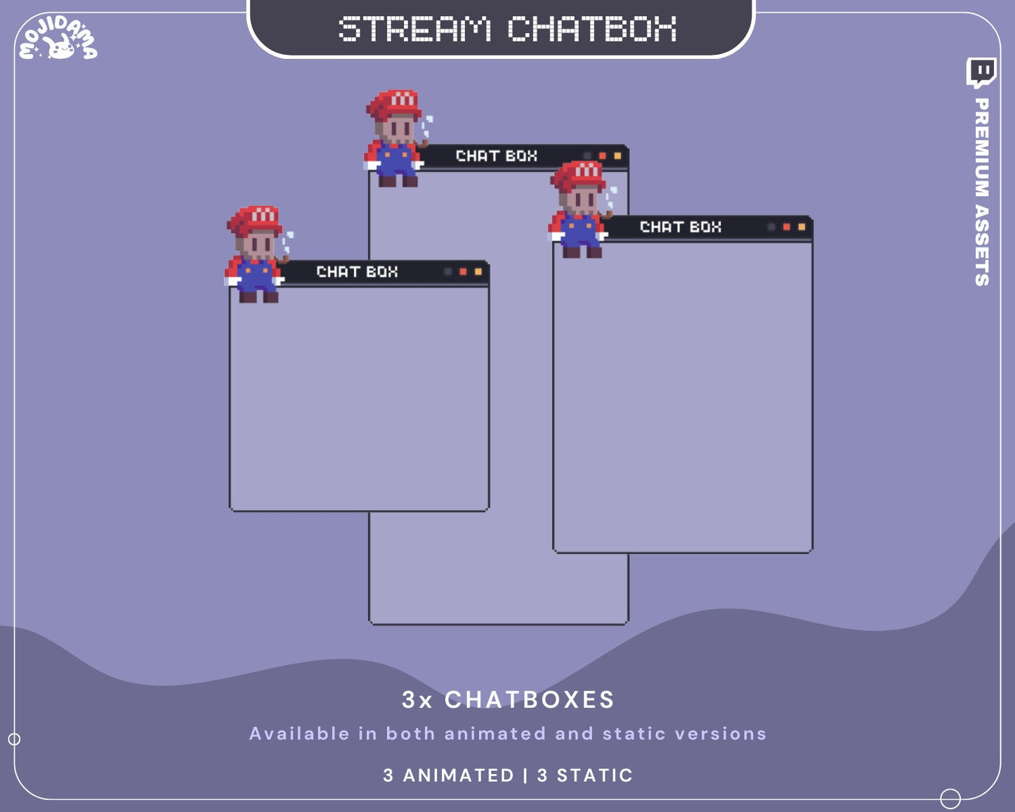 Perfect for Vtubers, this Halloween stream pack offers dark and spooky overlays for a unique aesthetic.