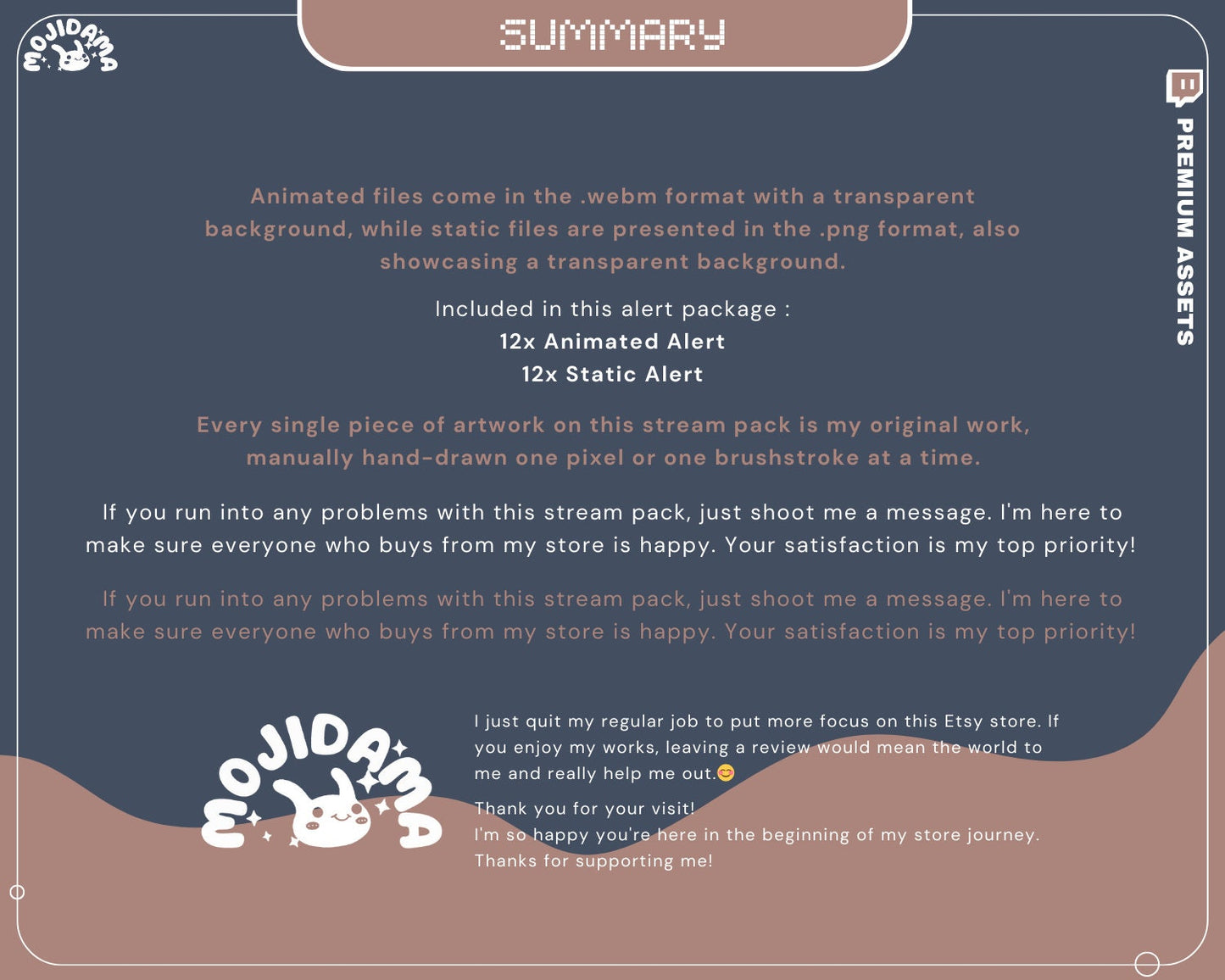 Bunny Twitch Alert Animation Lofi Aesthetic Stream Overlay Streamlabs Obs Studio Cozy Animated Cute Streaming Kick Youtube Vtuber Chatting