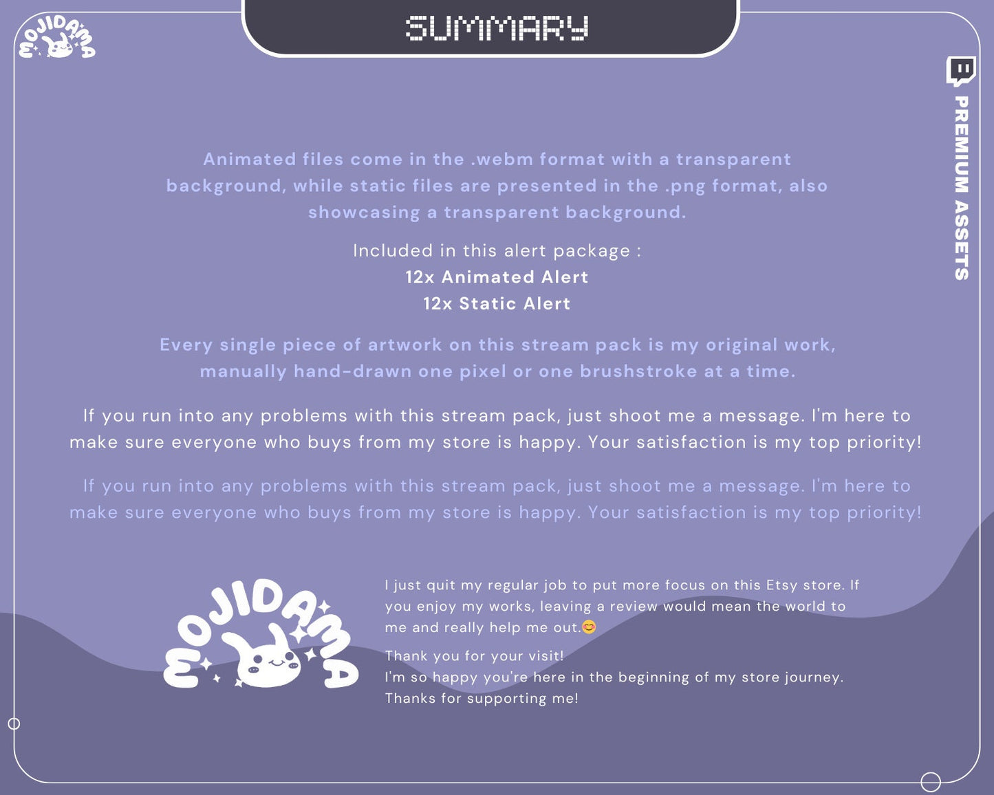 Skull Ghost Twitch Alerts: Lofi Animated Stream Overlay (Digital Download)