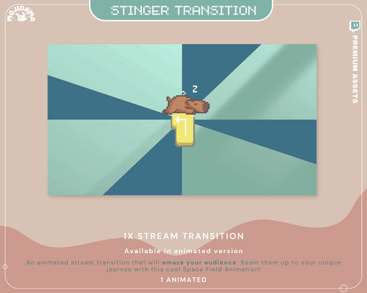 Capybara Twitch Stinger Transition: Animated Stream Overlay (Digital Download)