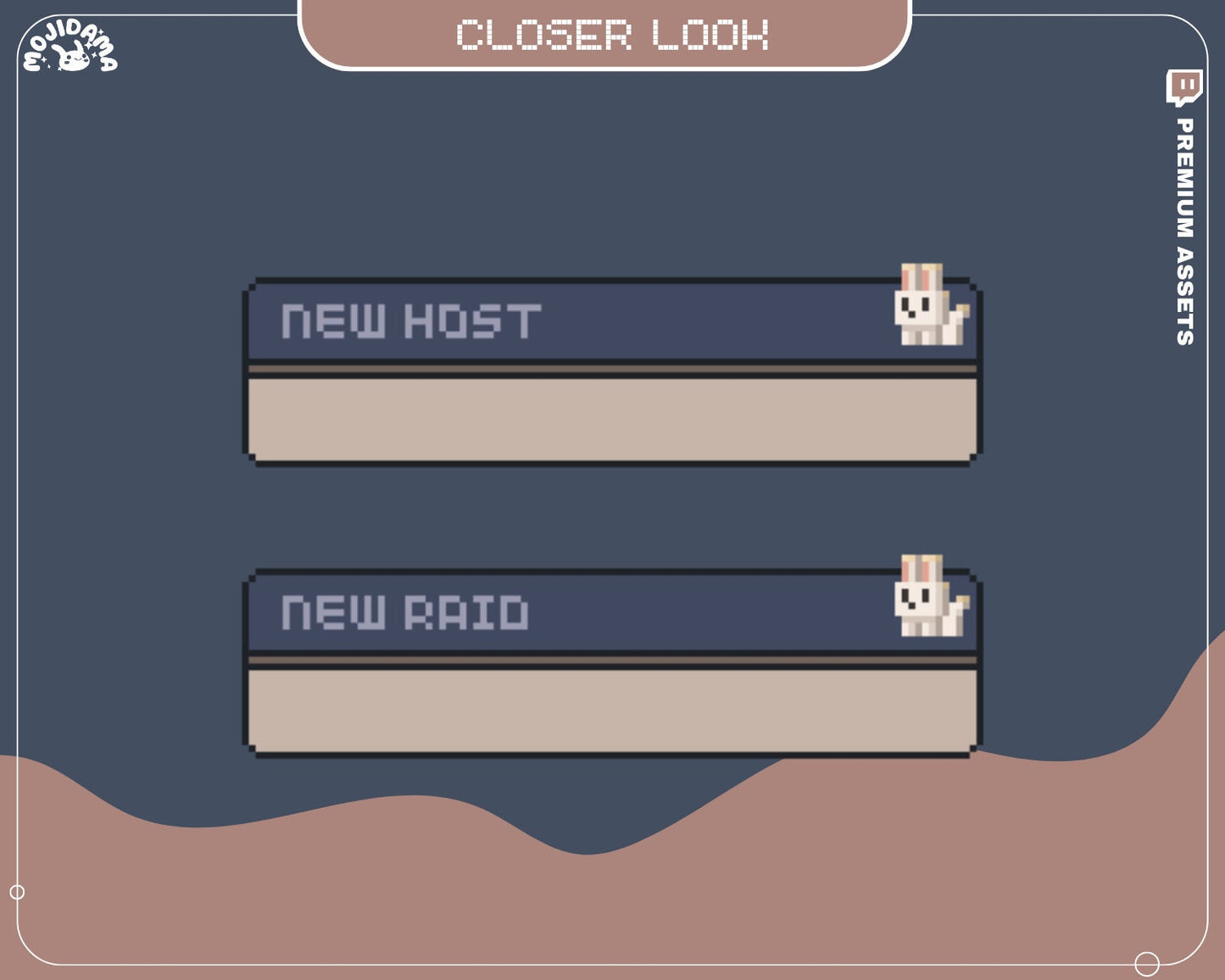 Bunny Twitch Alert Animation Lofi Aesthetic Stream Overlay Streamlabs Obs Studio Cozy Animated Cute Streaming Kick Youtube Vtuber Chatting