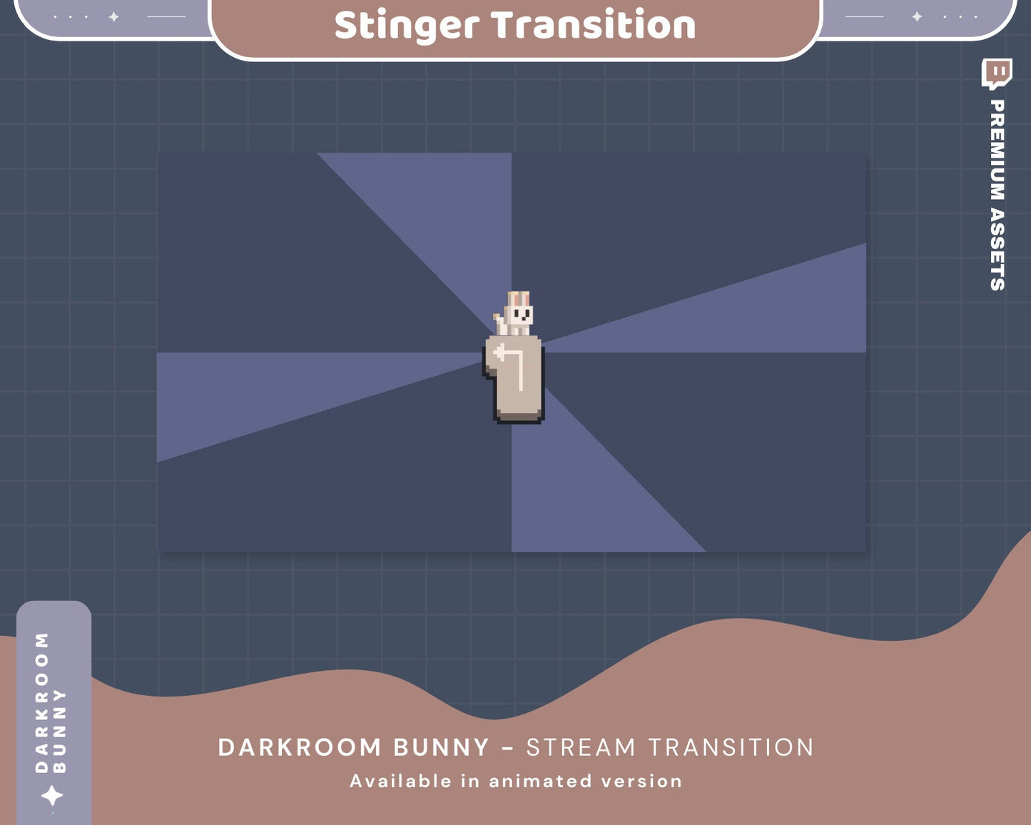 Bunny Rabbit Animated Stinger Transition: OBS Studio, Streamlabs (Digital Download)