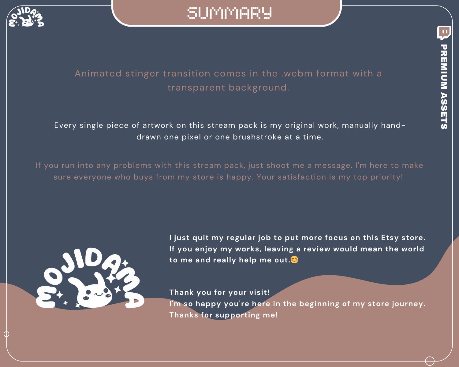 Bunny Rabbit Animated Stinger Transition: OBS Studio, Streamlabs (Digital Download)