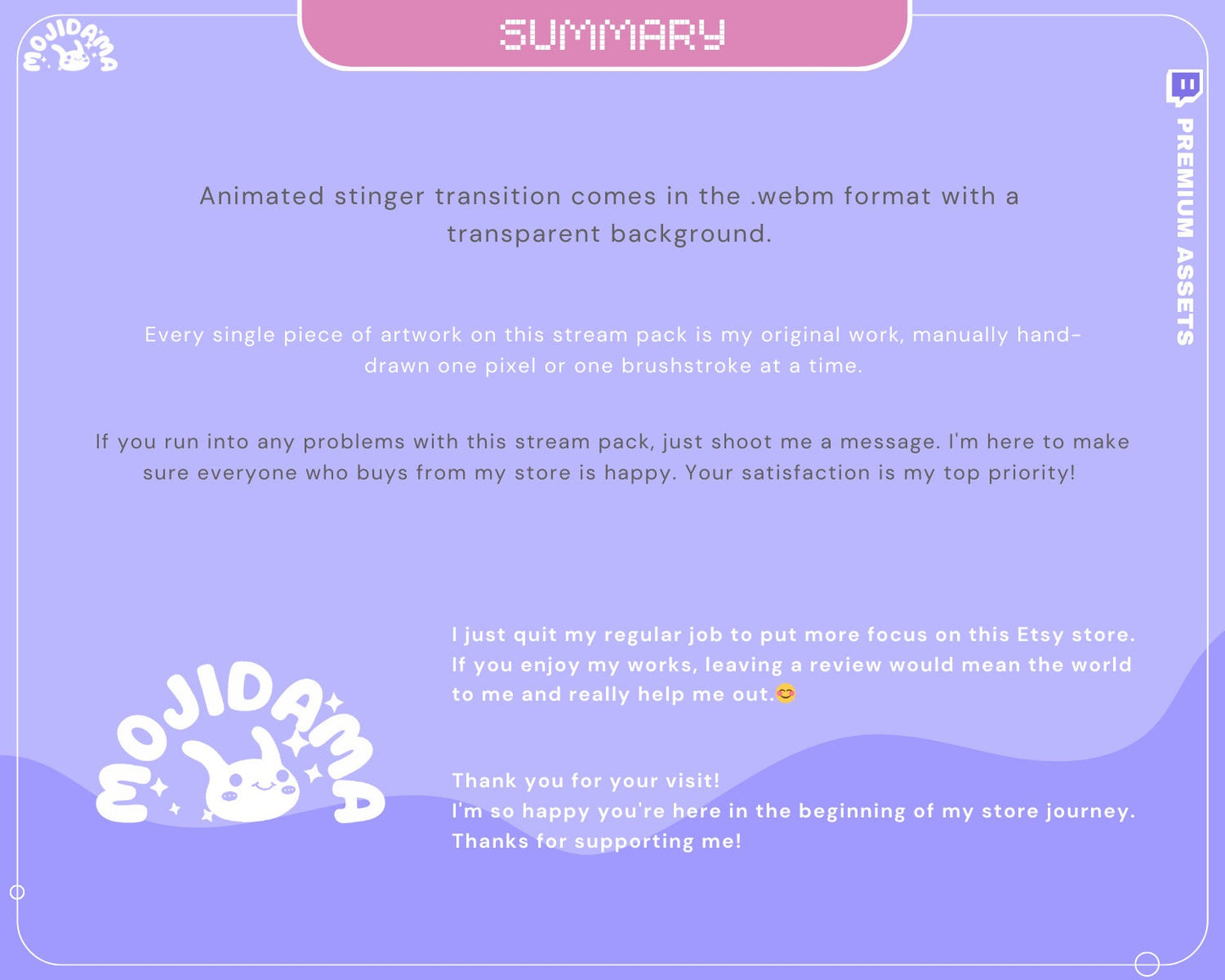 Pink Purple Bunny Stream Transition: Animated Stinger (Digital Download)