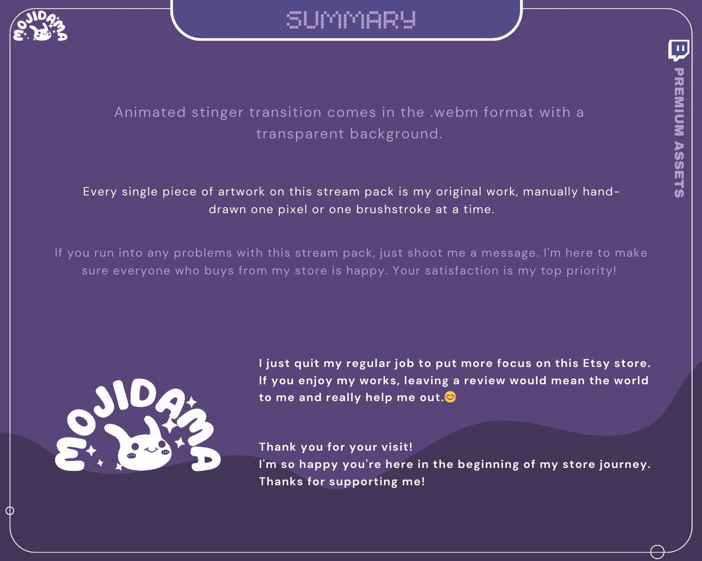 Ghost Bunny Twitch Transition: Dark Purple Animated Stinger (Digital Download)