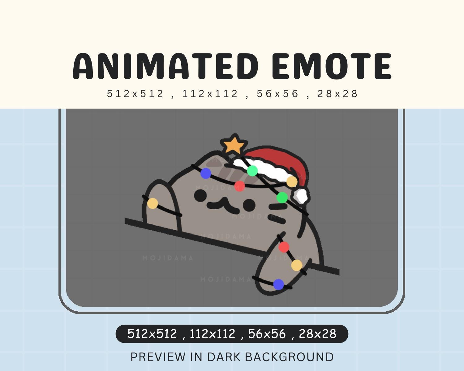 Animated Xmas Kawaii Vtuber Chibi Emote Youtube Discord