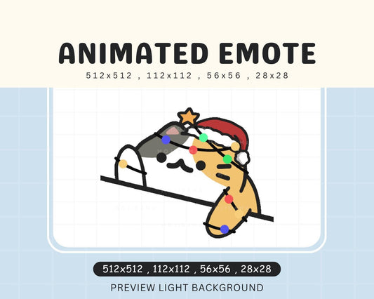 Animation Bongo Bobtail Christmas Xmas Kawaii Emote