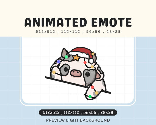 Animated Xmas Kawaii Emote Vtuber Chibi Streaming Youtube Discord