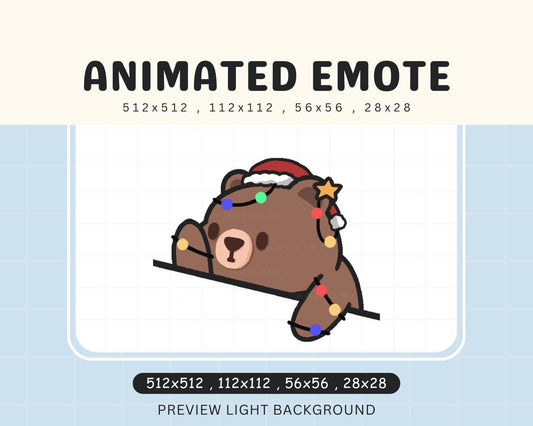 Animated Xmas Kawaii Emote Vtuber Streamer OBS Streaming Youtube Discord