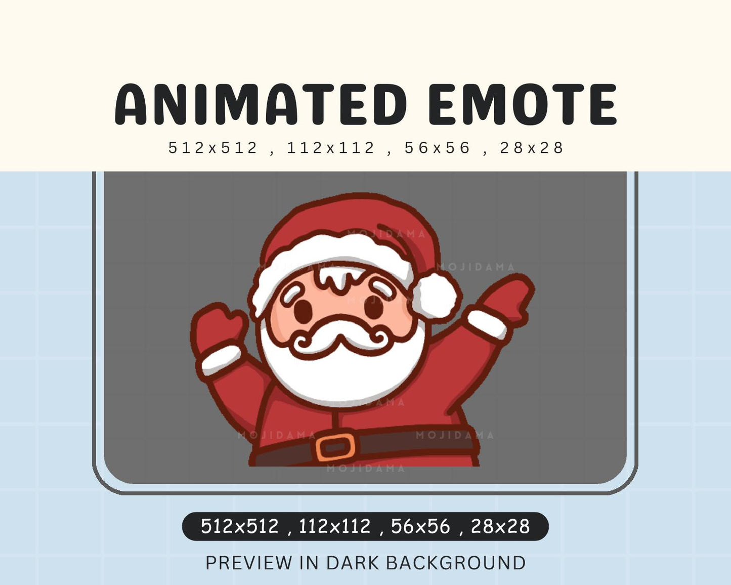 Santa Dabz Animated Emote: Christmas Twitch Emotes (Digital File)
