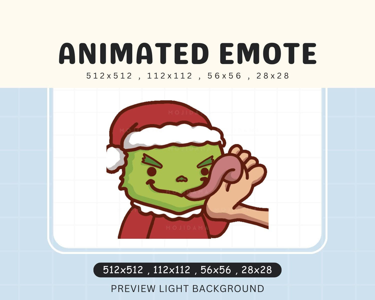 Twitch Grinchmas Animated Foot Feet Lick Animation emote