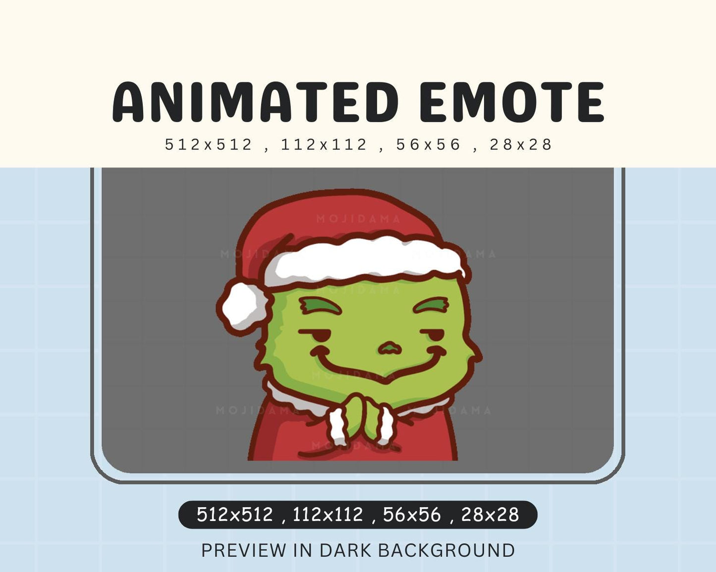 Chibi Animation Kawaii Funny Xmas Emote