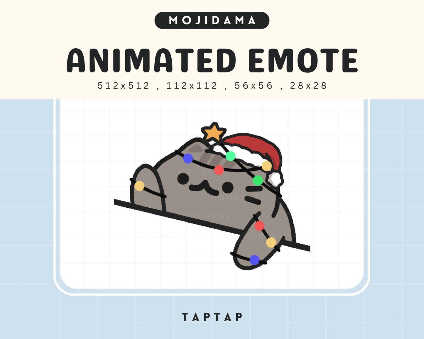 Cat Twitch Emotes Animation Christmas British Shorthair