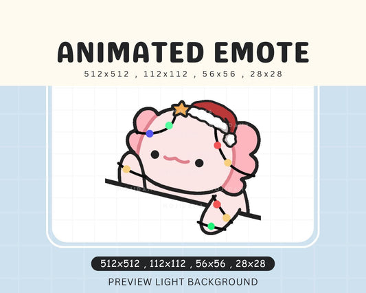 Animated Xmas Kawaii Emote Vtuber Chibi Streaming Youtube Discord